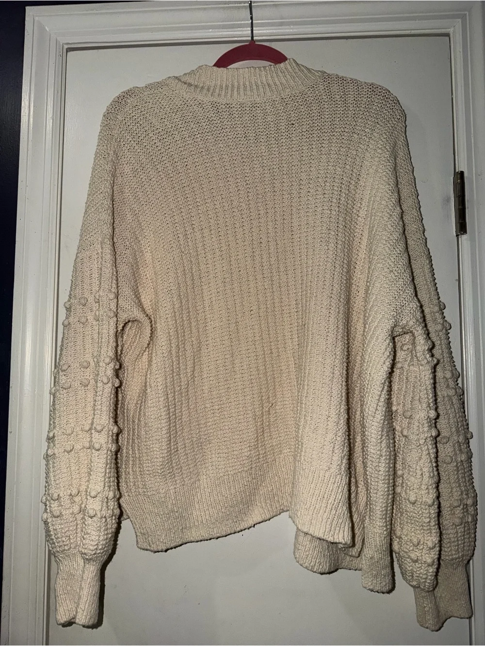 Madewell Cream Chunky Open-Front Knit Cardigan